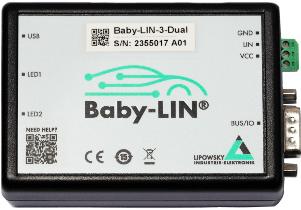 Baby-LIN-3-Dual: LIN-Bus Simulator mit USB-Schnittstelle