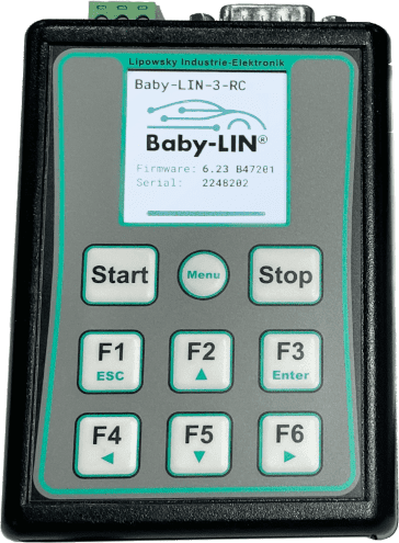 Baby-LIN-3-RC: LIN & CAN Bus Simulator mit Display und Tastenfeld, möglicher Ersatz für Canister